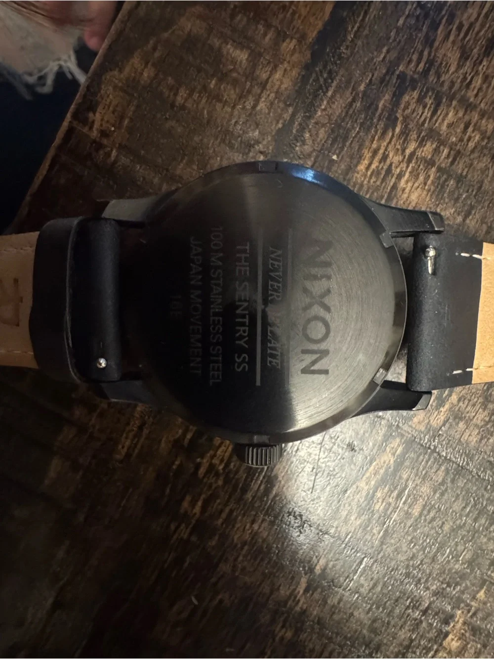 Nixon Black Case Watch with Cracked White Dial